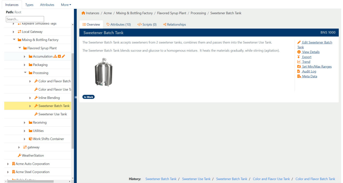 Context Is the key to making sense of our manufacturing data. Understanding how sensors are related to equipment, how materials flow through equipment, and how events can be related to each other over time is the essence of context. The Model Explorer provides a simple and quick way to build this context without needing software engineering or data science skills.